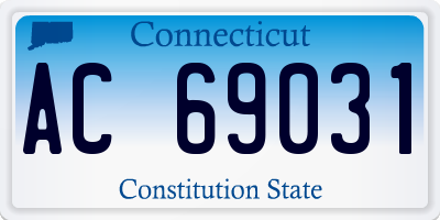 CT license plate AC69031