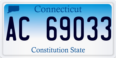 CT license plate AC69033