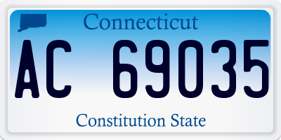 CT license plate AC69035