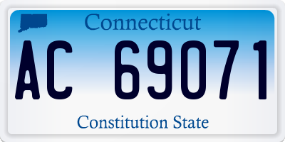 CT license plate AC69071