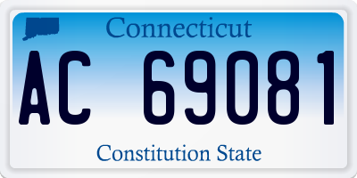 CT license plate AC69081
