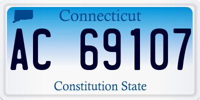 CT license plate AC69107