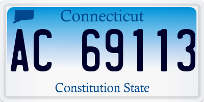 CT license plate AC69113
