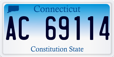 CT license plate AC69114