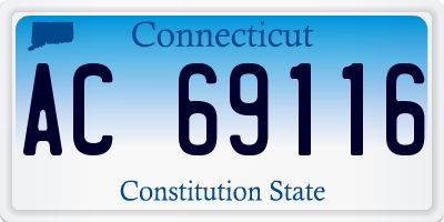 CT license plate AC69116