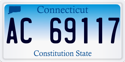 CT license plate AC69117