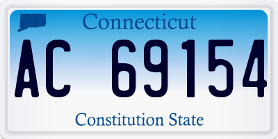 CT license plate AC69154