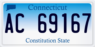 CT license plate AC69167