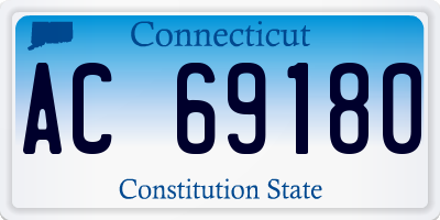 CT license plate AC69180