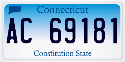 CT license plate AC69181