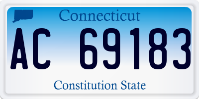 CT license plate AC69183