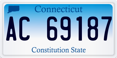 CT license plate AC69187