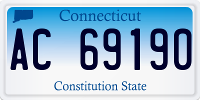 CT license plate AC69190