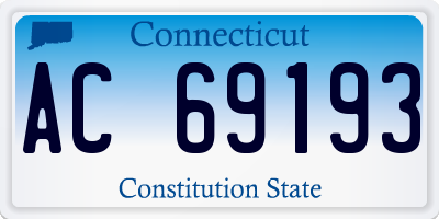 CT license plate AC69193