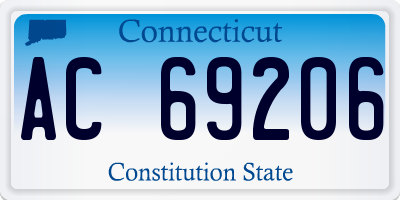CT license plate AC69206