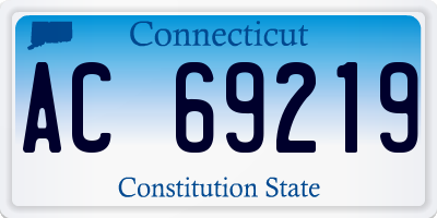 CT license plate AC69219