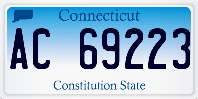 CT license plate AC69223