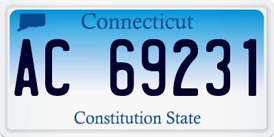 CT license plate AC69231