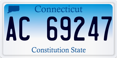 CT license plate AC69247