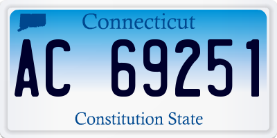 CT license plate AC69251