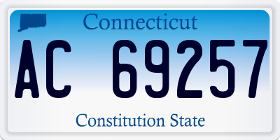 CT license plate AC69257