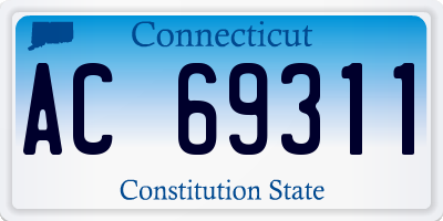 CT license plate AC69311