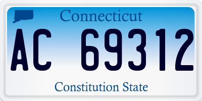 CT license plate AC69312