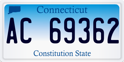 CT license plate AC69362