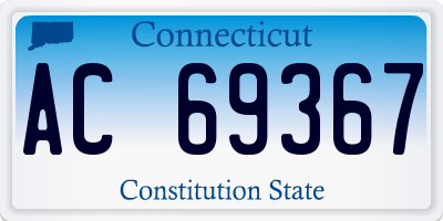 CT license plate AC69367