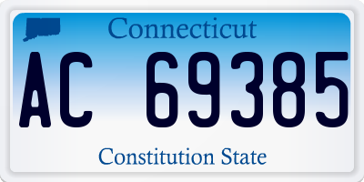 CT license plate AC69385