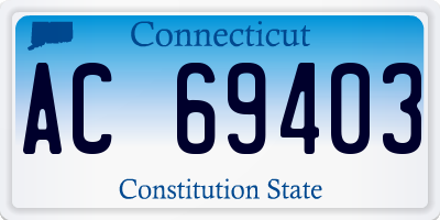 CT license plate AC69403