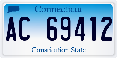 CT license plate AC69412