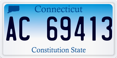 CT license plate AC69413