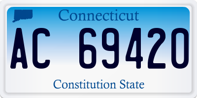 CT license plate AC69420