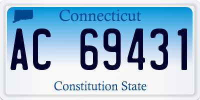 CT license plate AC69431