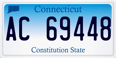 CT license plate AC69448