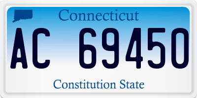 CT license plate AC69450