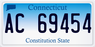 CT license plate AC69454