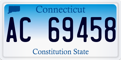 CT license plate AC69458