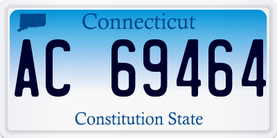 CT license plate AC69464