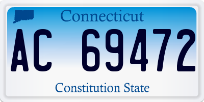 CT license plate AC69472