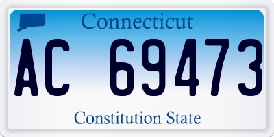CT license plate AC69473