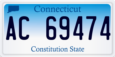 CT license plate AC69474