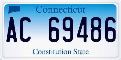 CT license plate AC69486