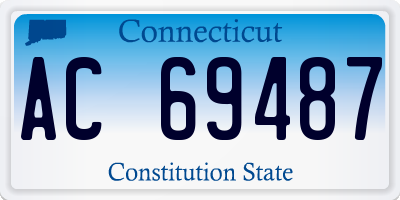 CT license plate AC69487