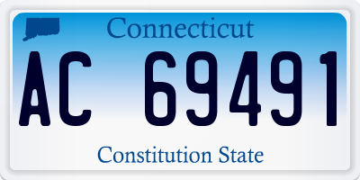 CT license plate AC69491