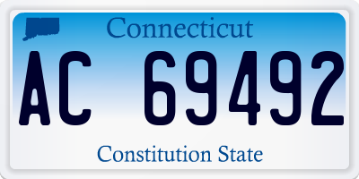 CT license plate AC69492
