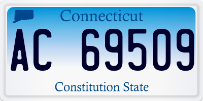 CT license plate AC69509