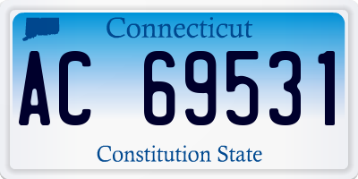 CT license plate AC69531