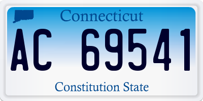 CT license plate AC69541